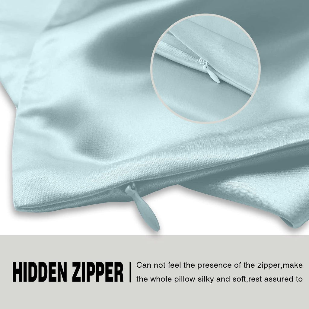 Silk Pillowcase For Hair And Skin, Soft, Breathable And Sliky Pillow Case, Both Sides Natural Mulberry Silk Pillowcases With Hid