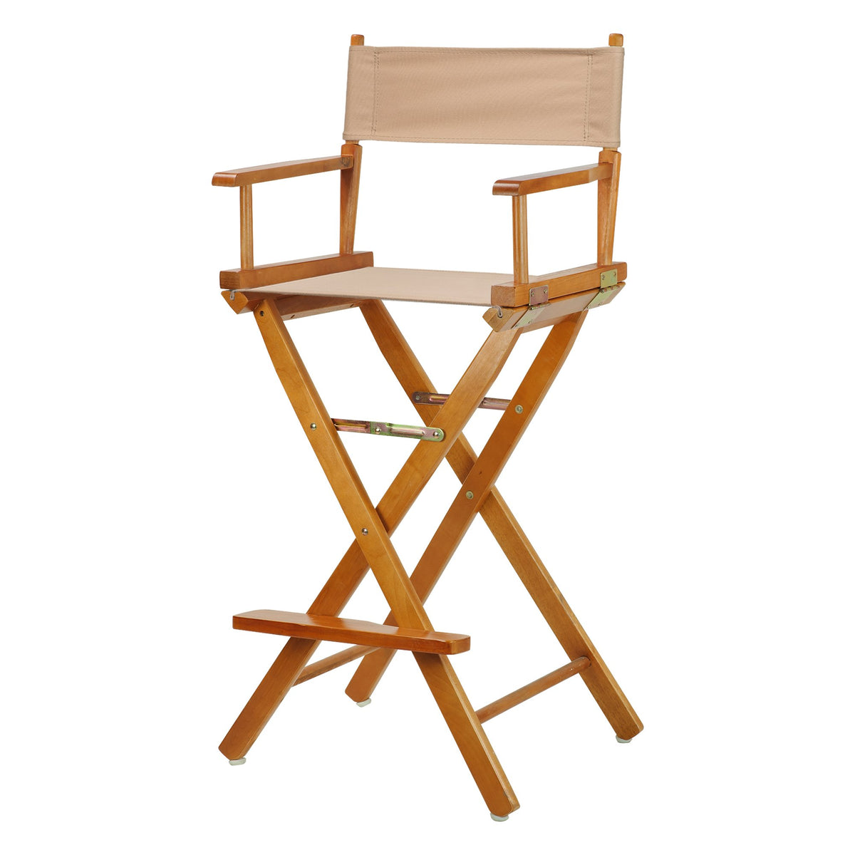 Casual Home 30&quot; Director'S Chair Honey Oak Frame-With Tan Canvas, Bar Height