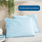 Mckesson Limited Reusable Bed Pillow, Fluid And Stain-Resistant, Blue, 20 In X 26 In, 12 Count