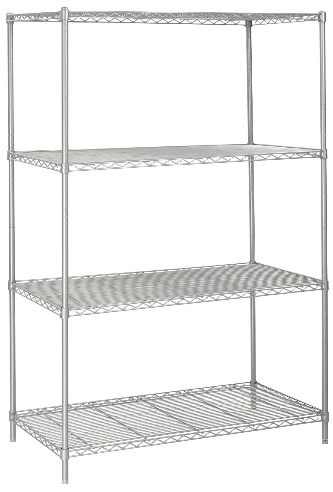 Safco Industrial Wire Shelving- Office, Home Office, Garage Use, Metallic Gray, 48 x 24