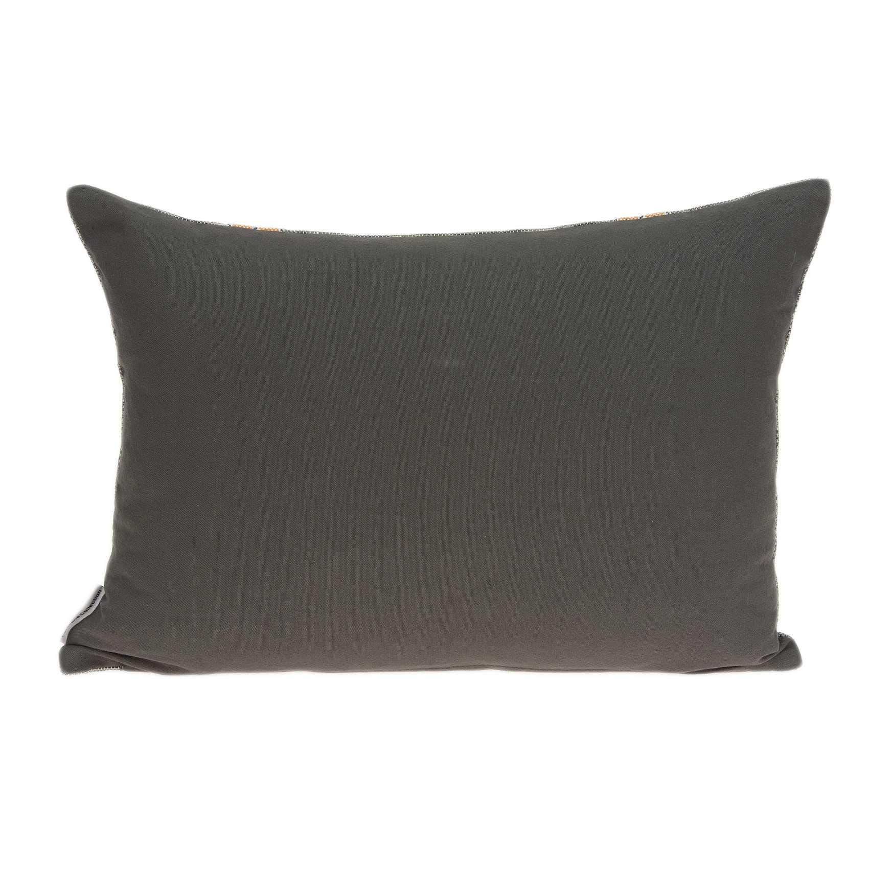 HomeRoots Multicolor 100% Cotton 20' X 6' X 14' Transitional Gray and Orange Pillow Cover with Down Insert