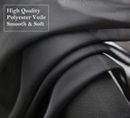 Pi Black Sheer Valance Tier Curtains 18 Inch Length, Voile Small Window Valance For Kitchen/Café Tier Rod Pocket 1 Panel (Black, W52Xl18)