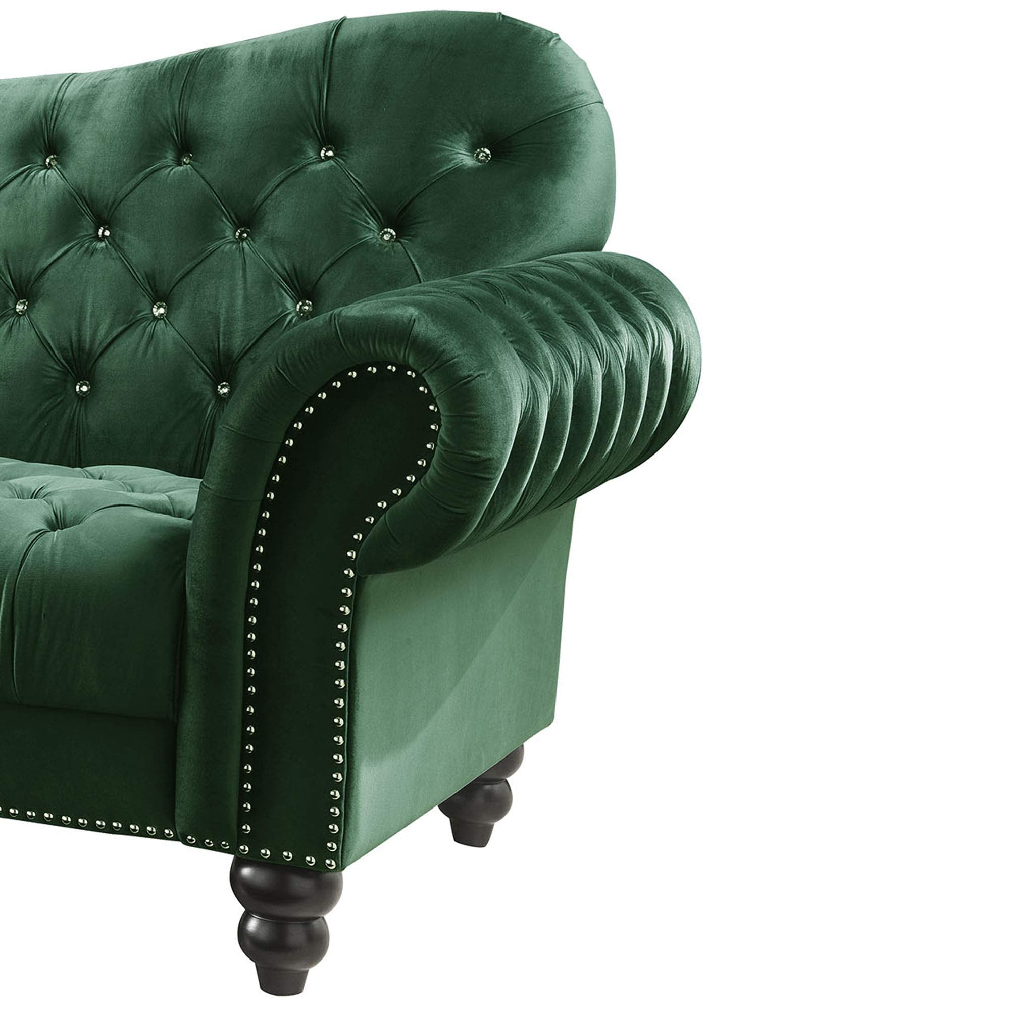 Acme Iberis Sofa in Green Velvet