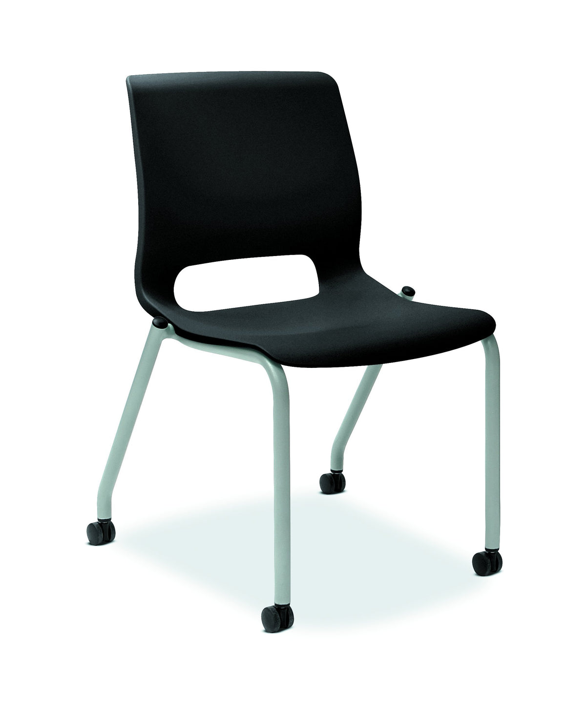 Hon Motivate Guest Chair - Stacking Chair For Office Set Of Two, Onyx (Hmg1)