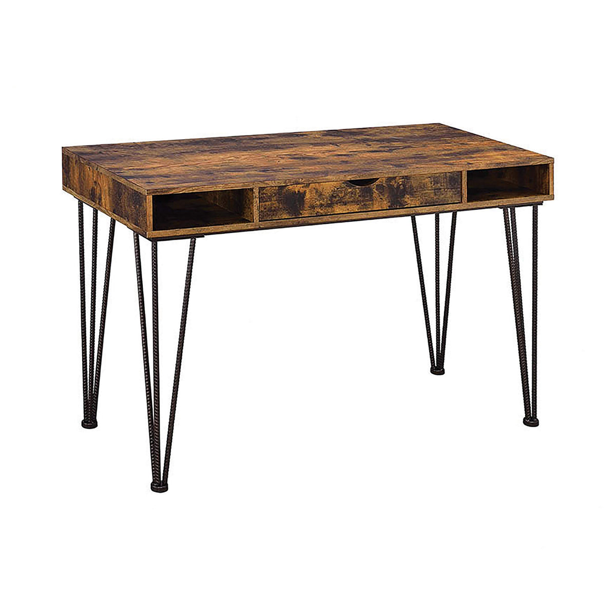 Coaster Home Furnishings 801038-CO Writing Desk, Antique Nutmeg/Dark Bronze, 47&quot; D x 20&quot; W x 30.5&quot; H