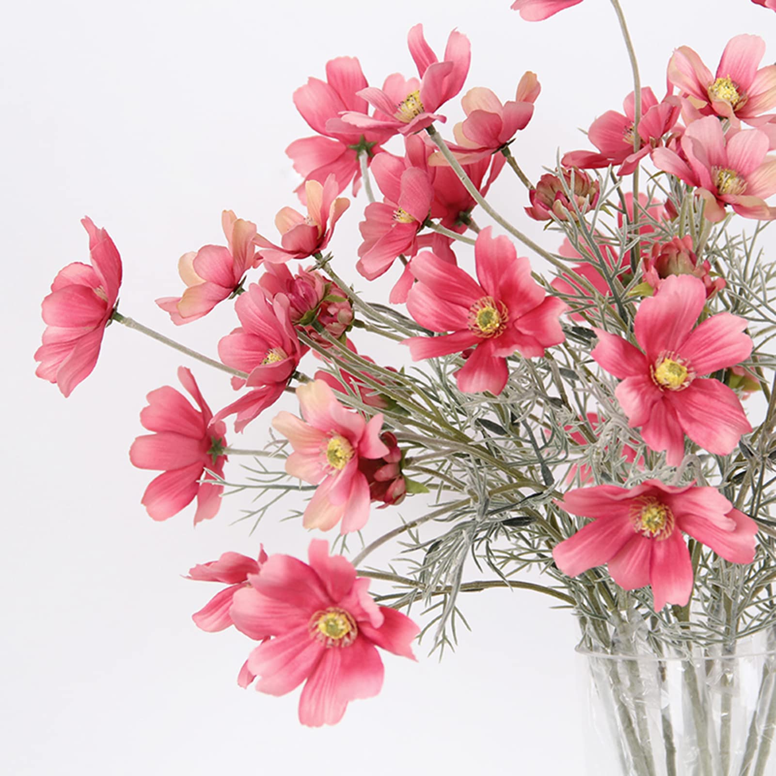 2 Pcs Artificial Flowers Plants Coreopsis Silk Flower Arrangements Wedding Bouquets Decorations Plastic Floral Table Centerpiece