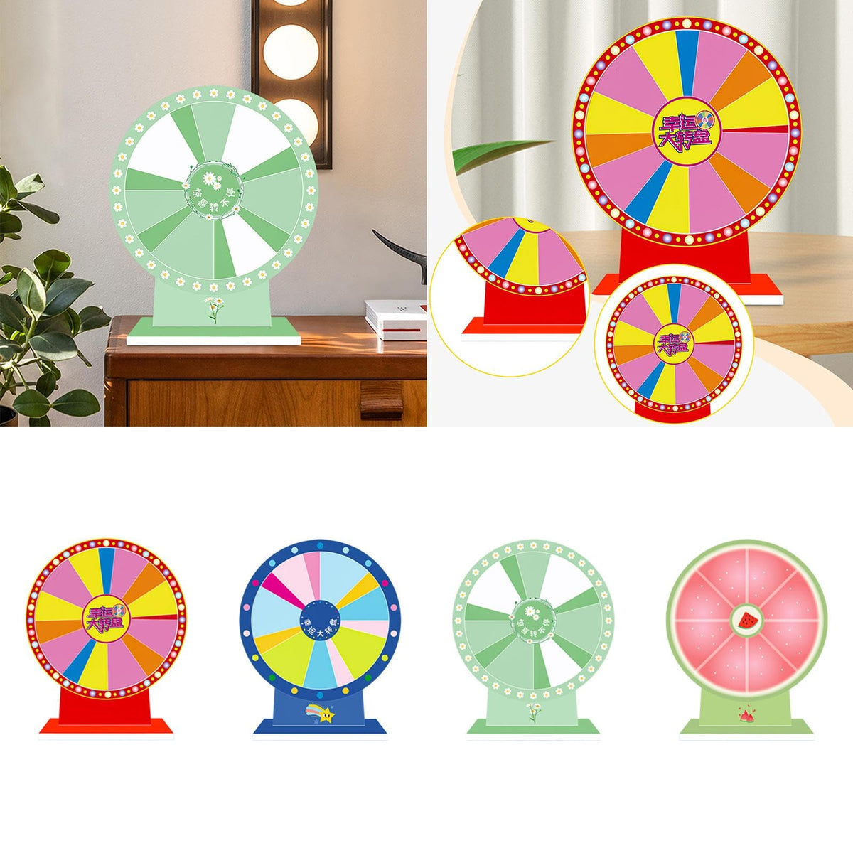 Enakshi Tabletop Prize Turntable Compact for Teaching Activity Carnival Supermarkets Style A|Home & Garden | Greeting Cards & Pa