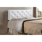 Baxton Studio Baltimore Modern and Contemporary White Faux Leather Upholstered Twin Size Headboard