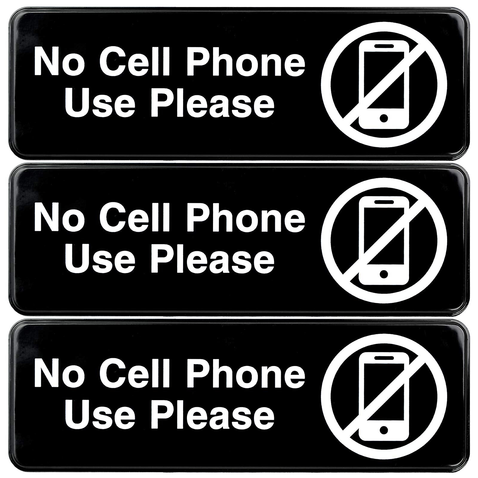 Excello Global Products No Cell Phone Use, Please Sign: For Business Office Workplace Signage Gas Stations: Easy To Mount Inform