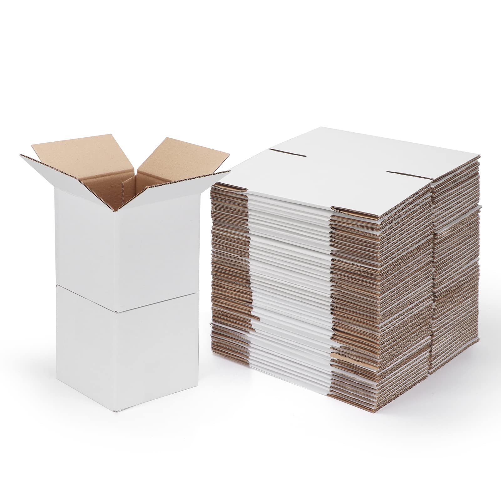 Spepla 6X6X6 Shipping Boxes For Small Business,40 Pack White Corrugated Cardboard Box For Packaging, Mailing, Storage