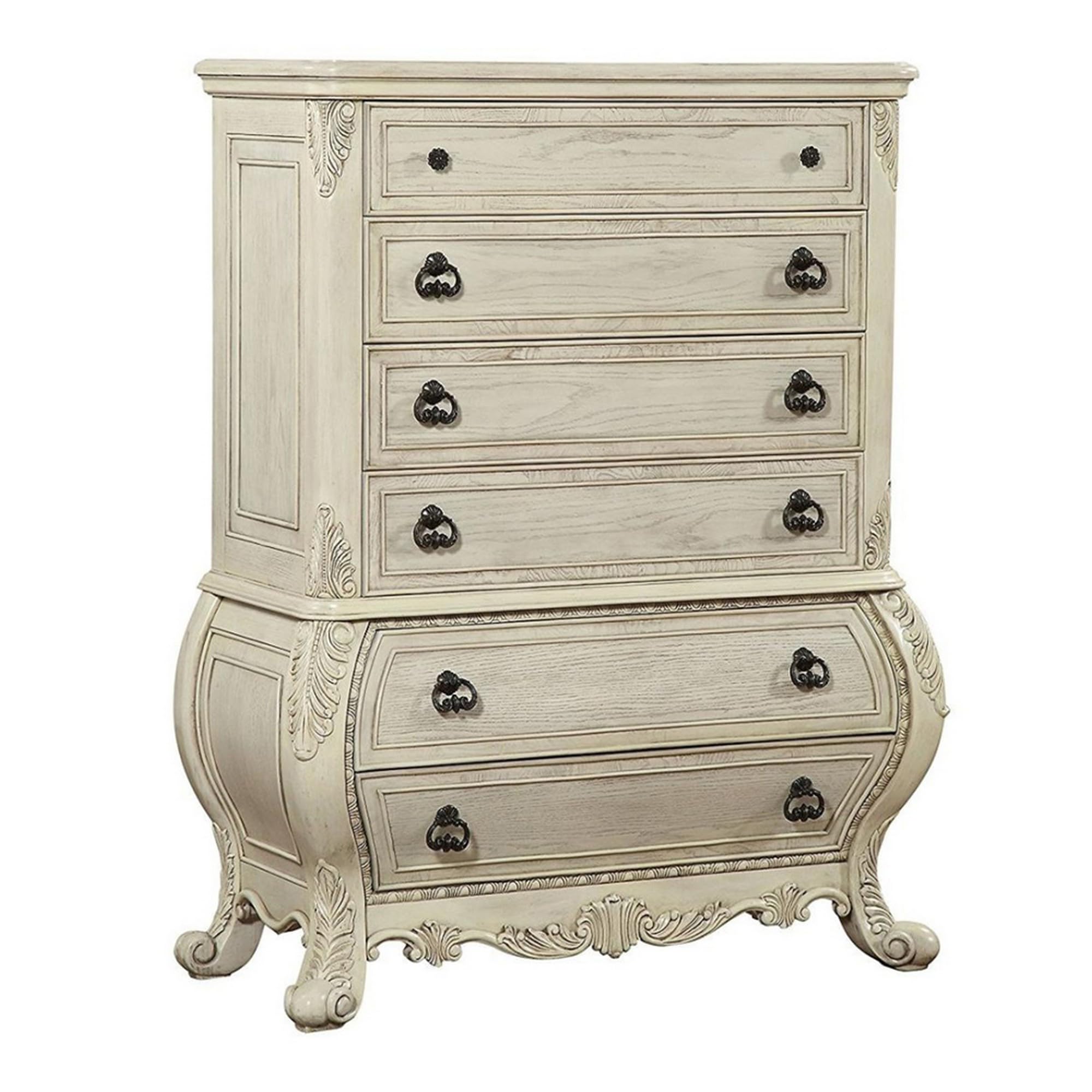 Benjara Benzara Luxurious Wooden Chest With Ample Storage, White
