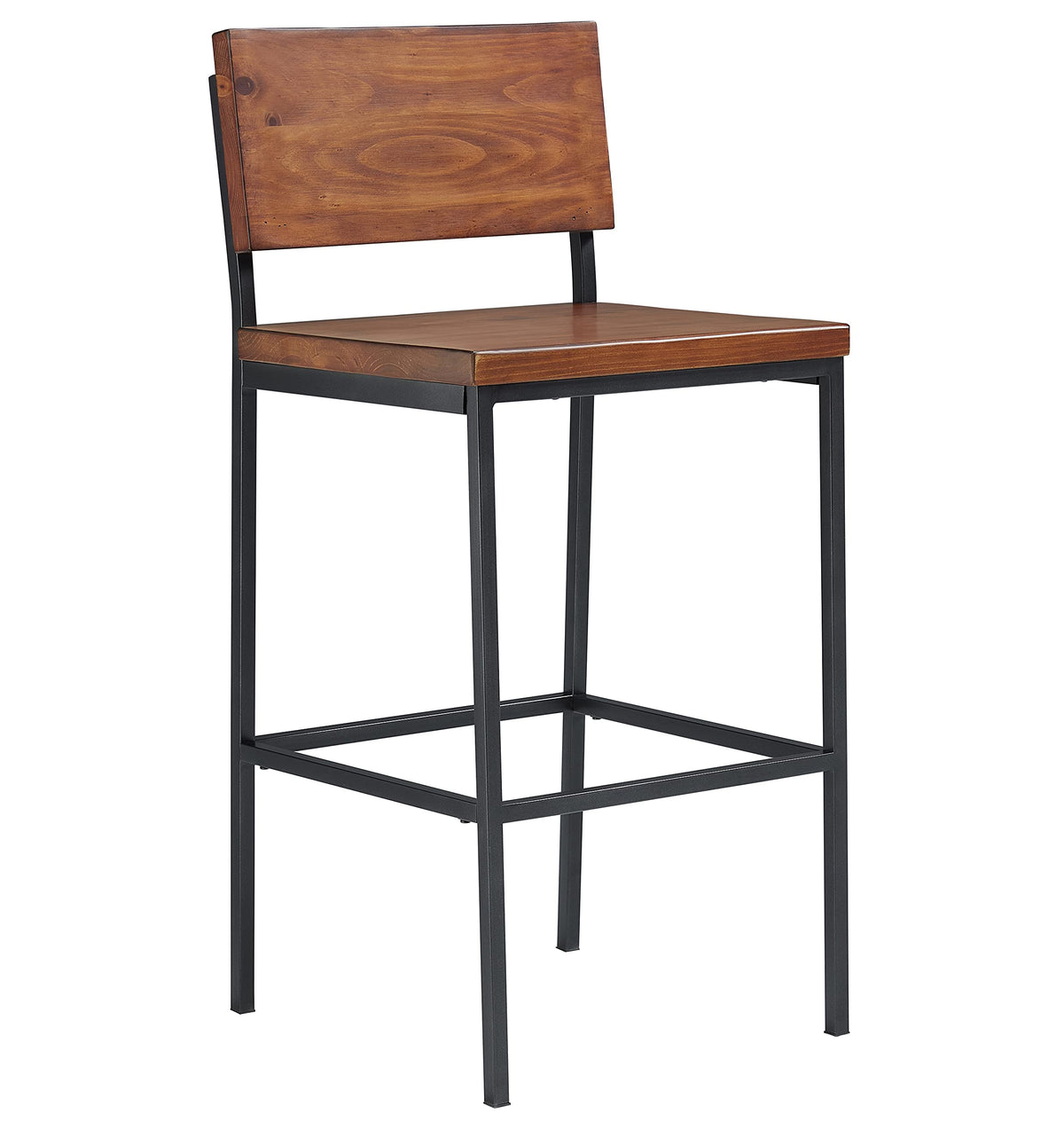 Progressive Furniture Sawyer Wood/Metal Bar Stool, Brown