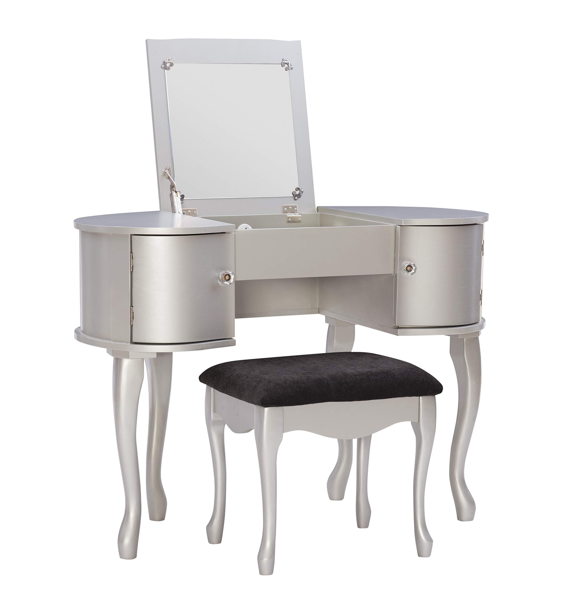 Linon Paloma Vanity Set, 30 x 40.5 x 19.25, Silver