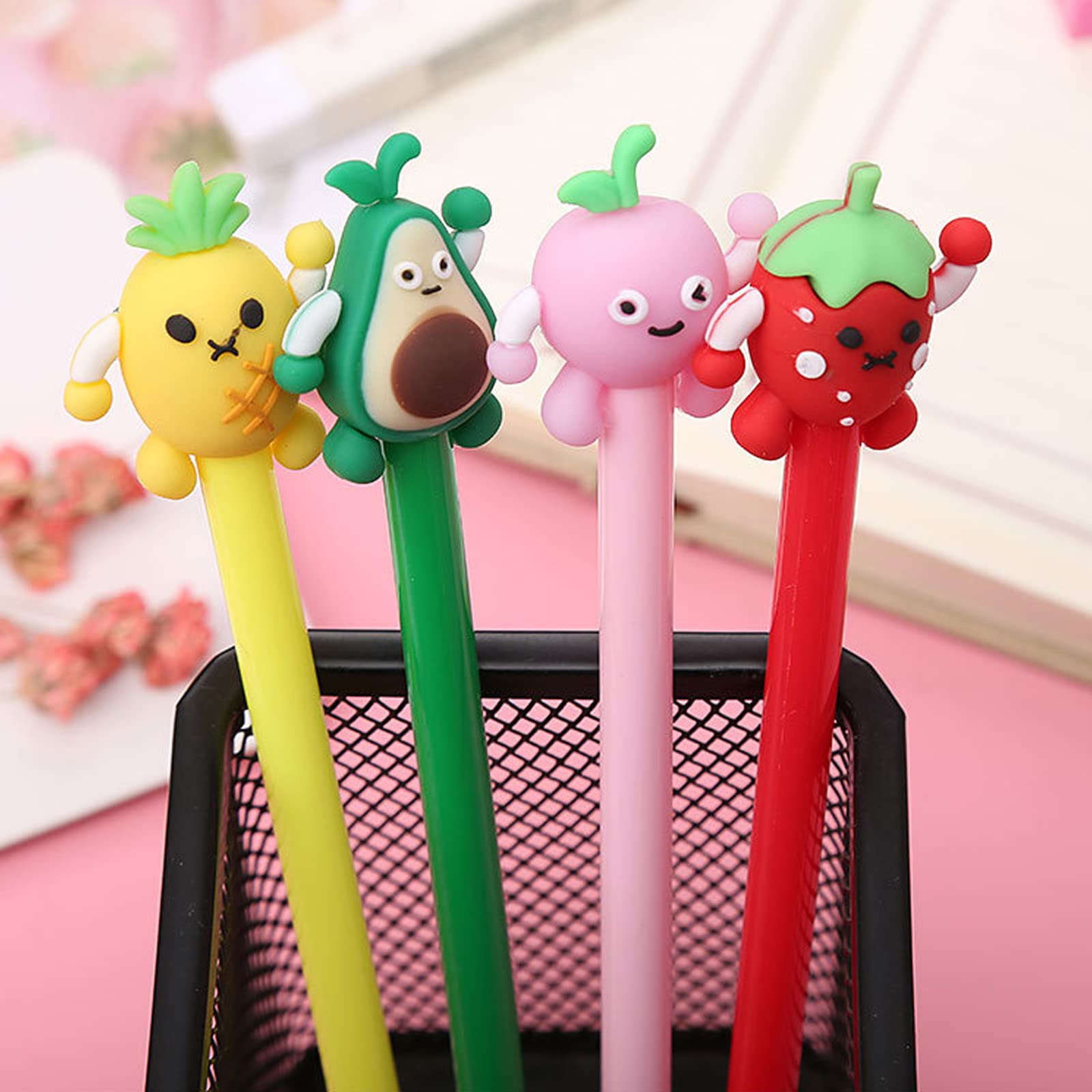 Krizjues Cute Pens, Kawaii Animal Pens, Kawaii School Supplies Gel Ink Pens Boys Girls Cartoon Pens For Writing, Gifts For Child