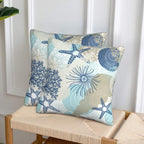 Beach Ocean Starfish Seashell Nautical Coastal Farmhouse Throw Pillow Covers 18X18 Pillow Case Soft Pillowcase Cushion Covers Se