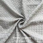 Miye Pleated Waffle Weave Bed Skirt, Tailored Dust Ruffle 16 Inch Drop Easy Fit, Machine Washable (Light Grey, Full - 16'' Drop)