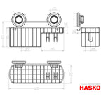 Hasko Accessories Shower Caddy Suction Cup - Wall Mounted Bathroom Shelf With Hooks - Suction Shower Basket - Shower Shelf For B