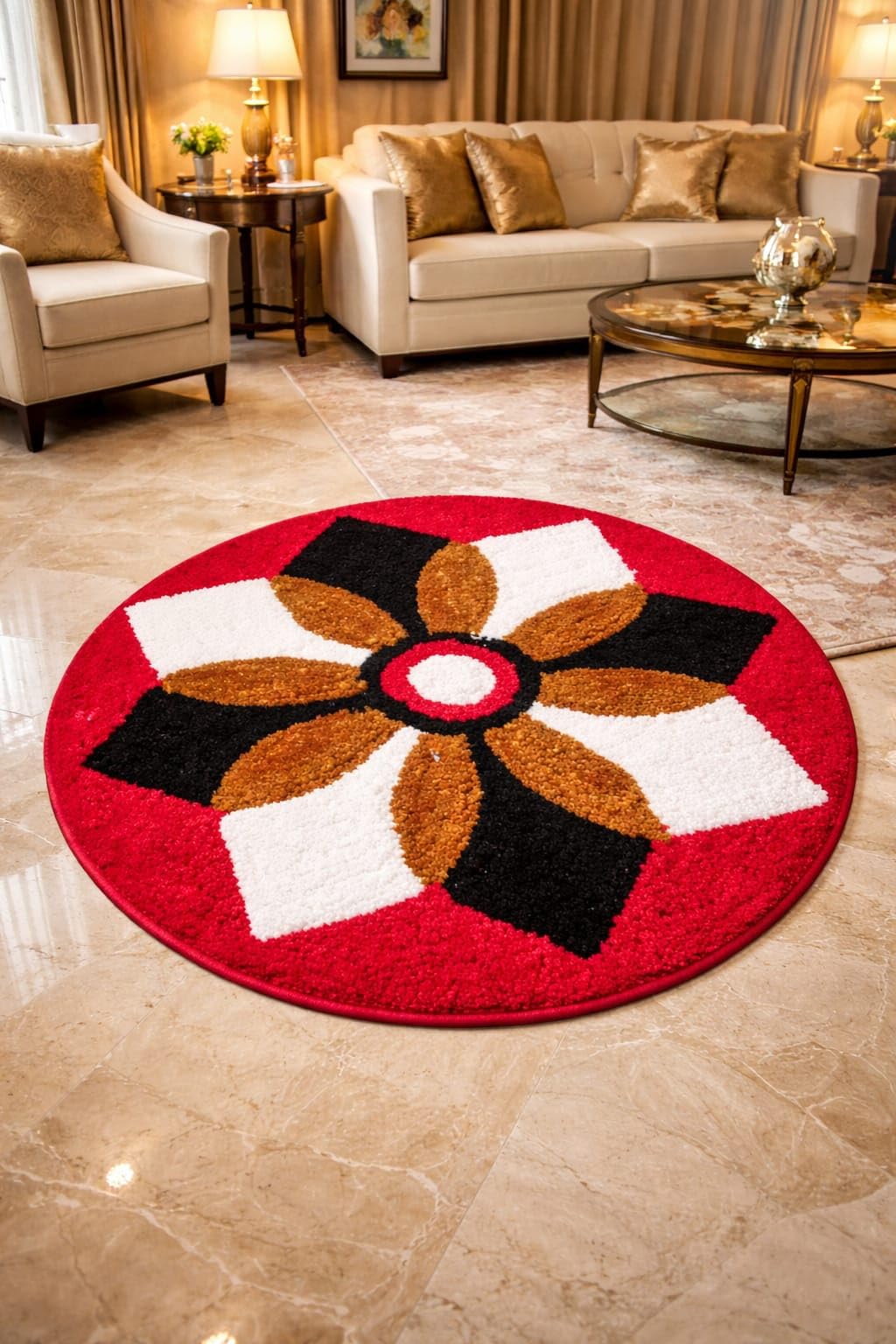 Rangoli Doormat, Multicolor, 60x60 cm, 300 Grams