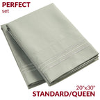 Mellanni Pillow Cases Standard Size Set Of 2 - Pillow Covers - Hotel Luxury Bedding Sheets & Pillowcases - Wrinkle, Fade, Stain Resistant (Set Of 2 Standard/Queen Size 20' X 30', Spa Mint)