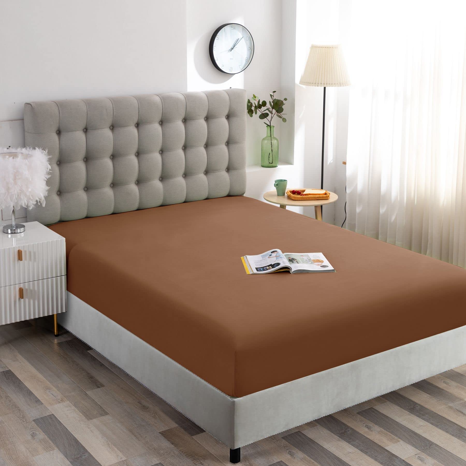 Ghooss Twin Xl Fitted Sheet-Soft Microfiber Bottom Sheet For Bed-Deep Pocket Up To 14 Inche-Wrinkle Free And Stay In Place-1 Pac