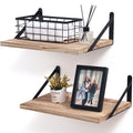 Floating Shelves for Wall, 12 Inch Deep Floating Shelves Set of 2, 16W x 12D Rustic Farmhouse Shelves Wide Display Ledges for Li