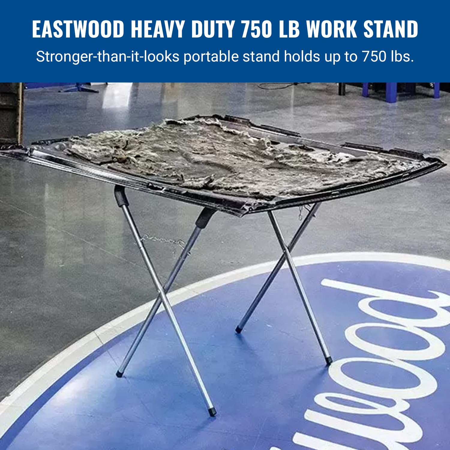 Eastwood Heavy Duty Work Stand | Heavy-Duty Folding Work Stand, Foldable Work Table For Garage And Shop | Best Use For Bumpers Fenders Doors Hoods Works | 750 -Pound Capacity