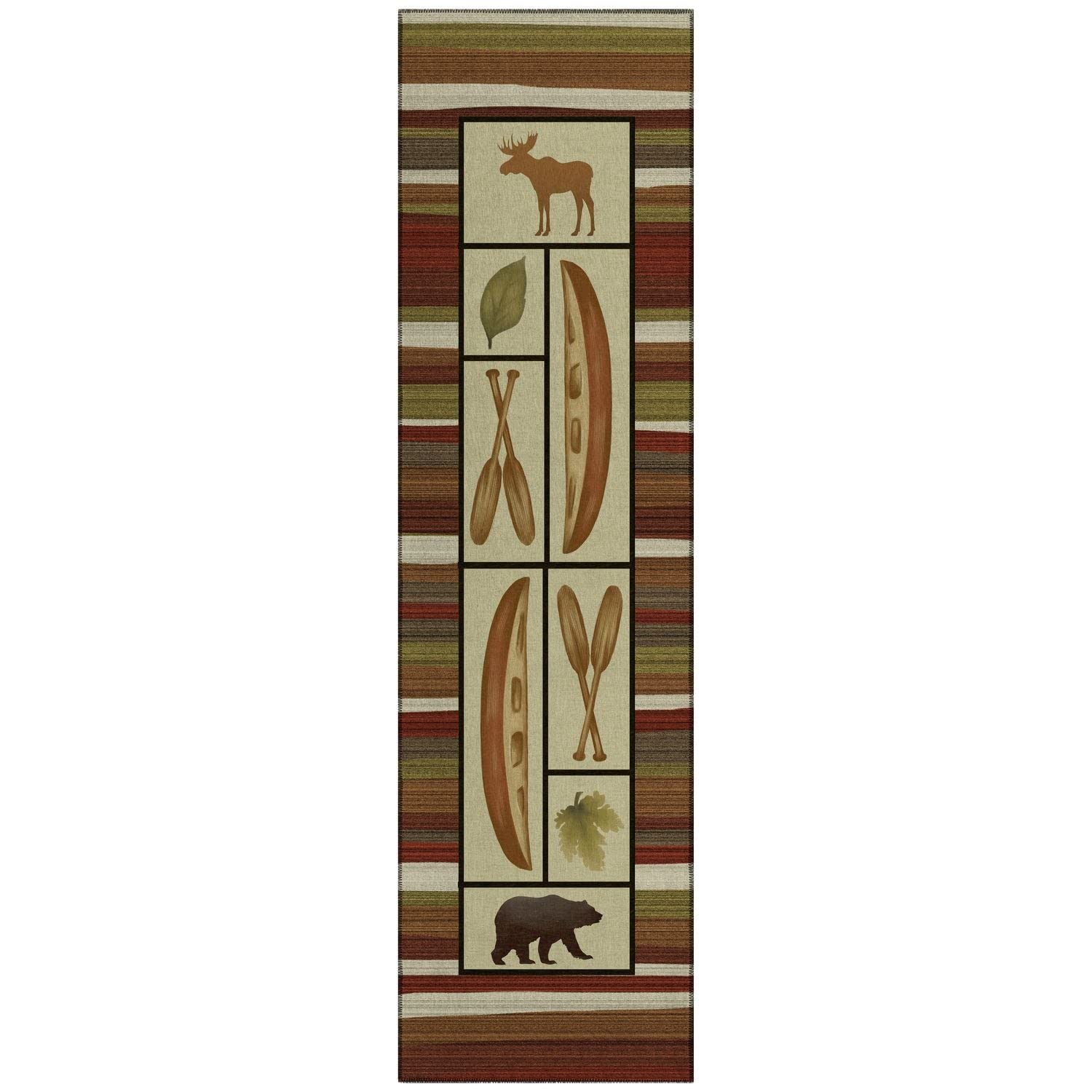 Excursion Ex3 Red Farmhouse Rug Runner 2' 3" X 7 ' 6"