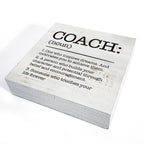 Hdky Wood Box Sign, Coach Definition, 5 X 5 Inches, Rustic Decorative Signage For Wall And Desktop, Ideal Gift For Any Occasion