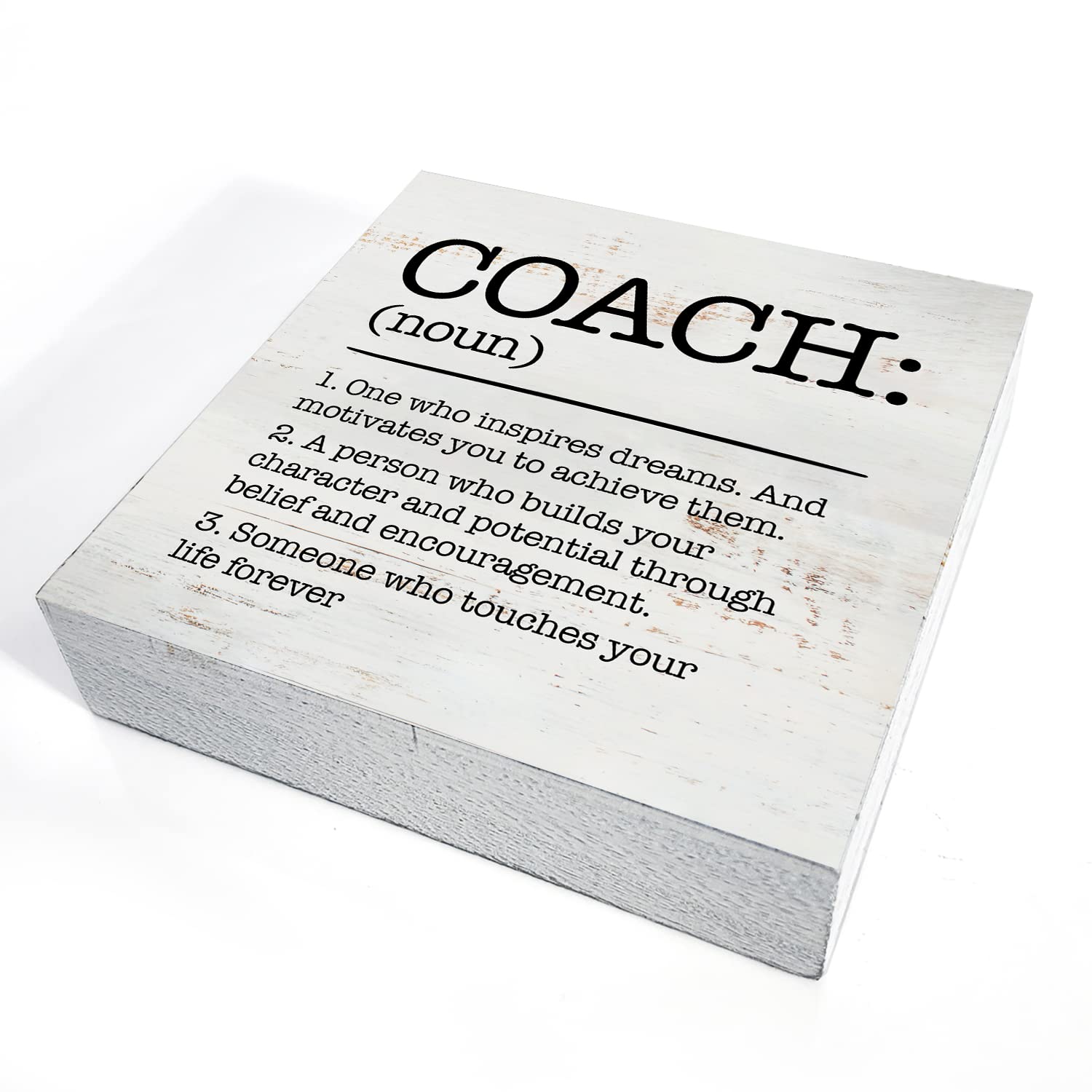 Hdky Wood Box Sign, Coach Definition, 5 X 5 Inches, Rustic Decorative Signage For Wall And Desktop, Ideal Gift For Any Occasion