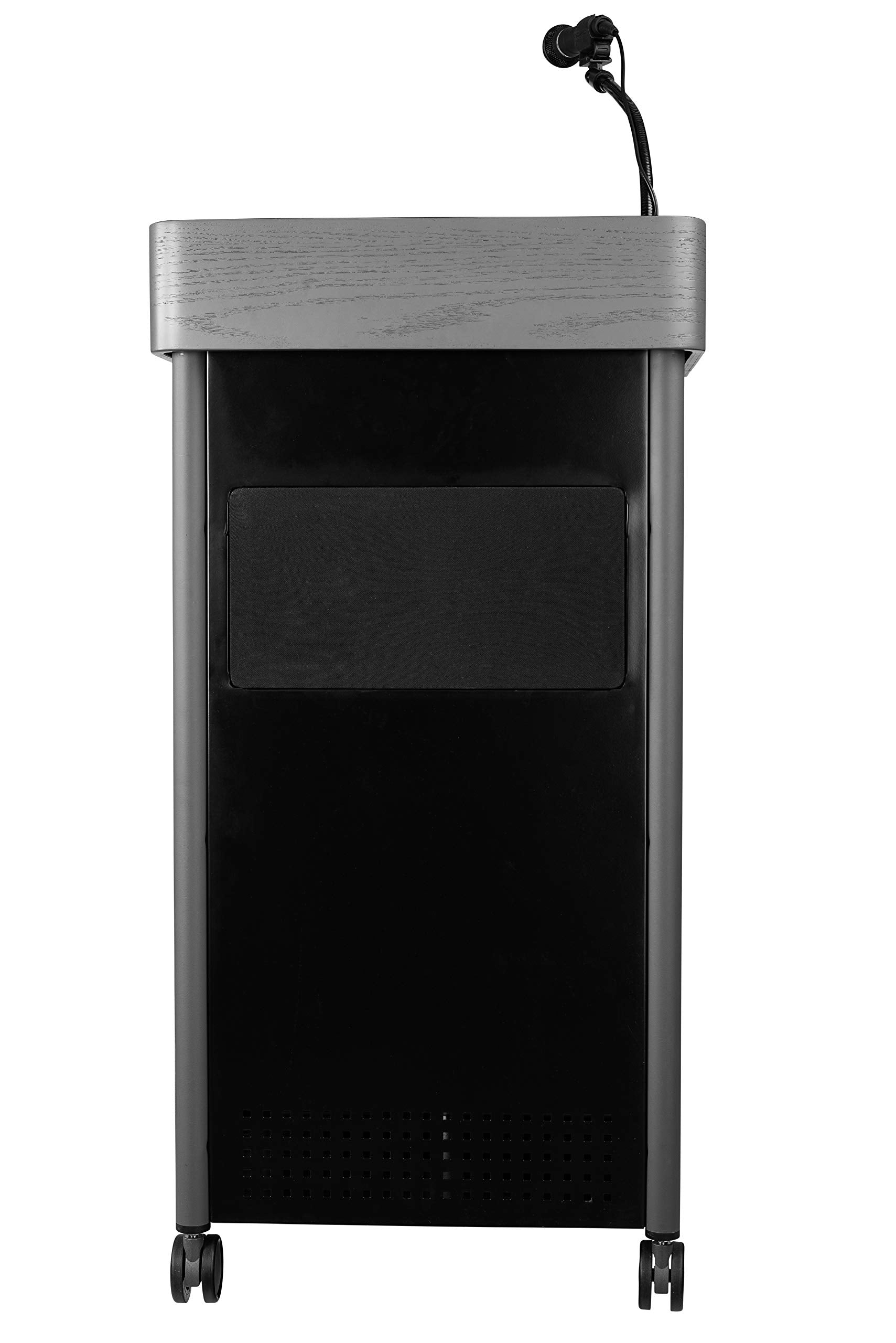Oklahoma Sound Greystone Lectern With Sound, Charcoal, Black/Grey