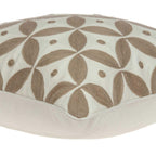 20' X 7' X 20' Transitional Beige and White Accent Pillow Cover with Poly Insert