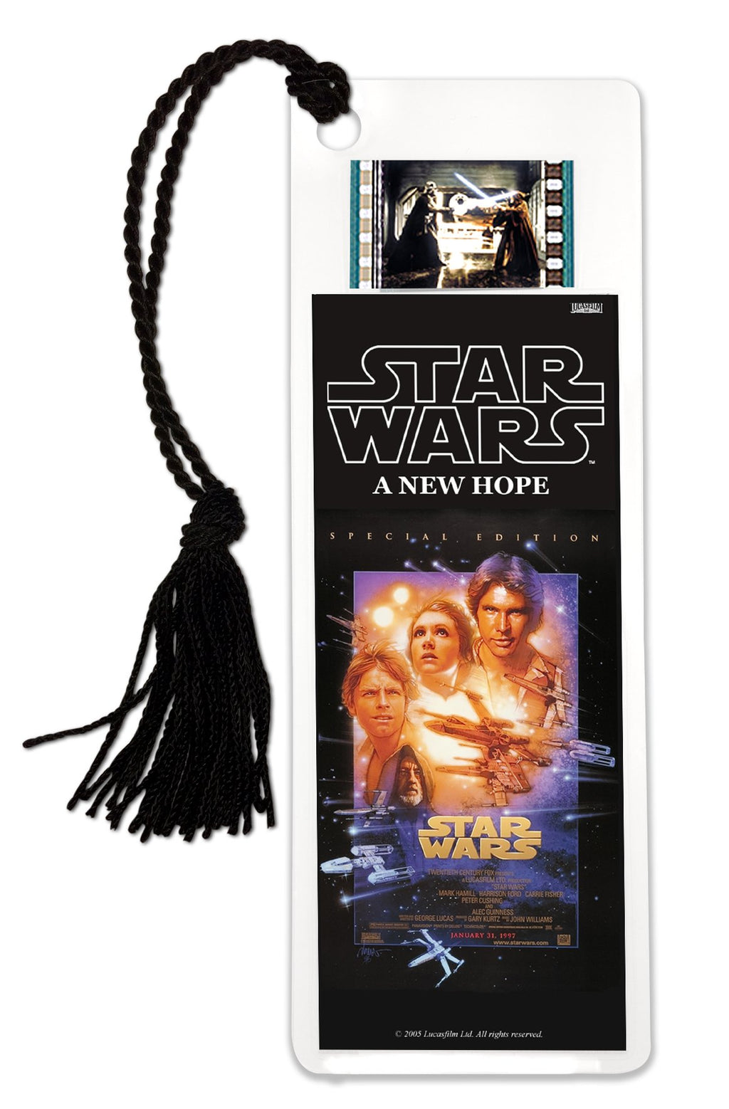 Star Wars Episode Iv: A New Hope Filmcells Laminated 2X6 Bookmark With 35Mm Clip Of Film And Tassel