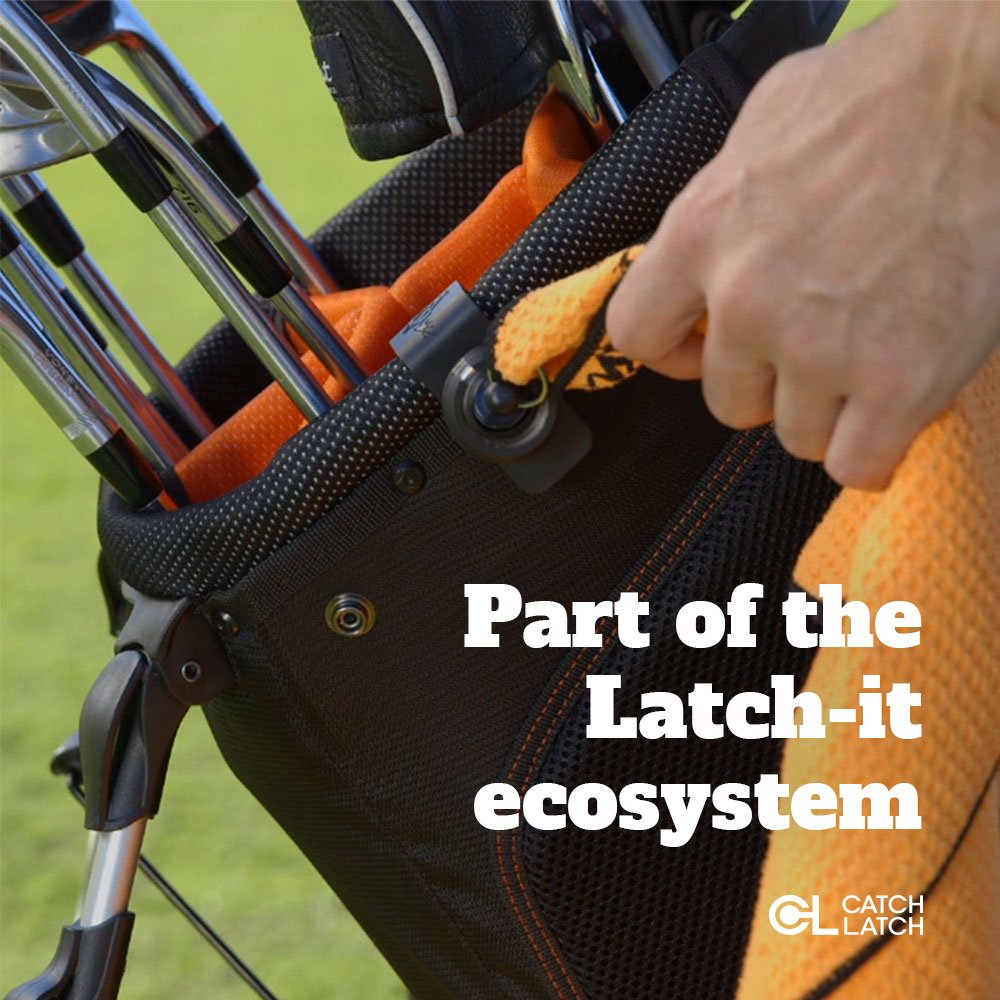 Frogger Golf Microfiber Waffle Trax Towel With Magnetic Bag Latch-It | Premium Microfiber Golf Towels For Golf Bags For Men & Wo