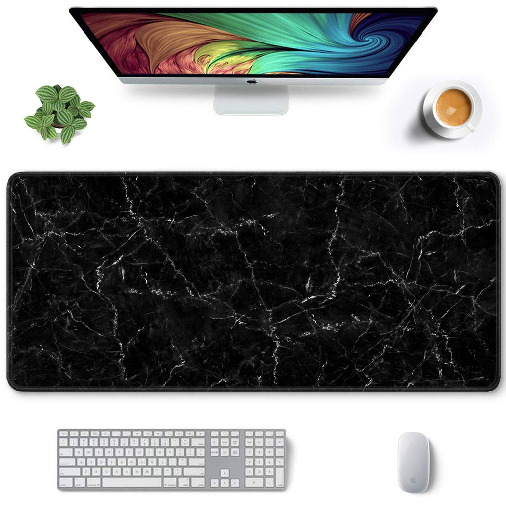 Auhoahsil Large Mouse Pad, Full Desk Xxl Extended Gaming Mouse Pad 35' X 15', Waterproof Desk Mat With Stitched Edges, Non-Sli