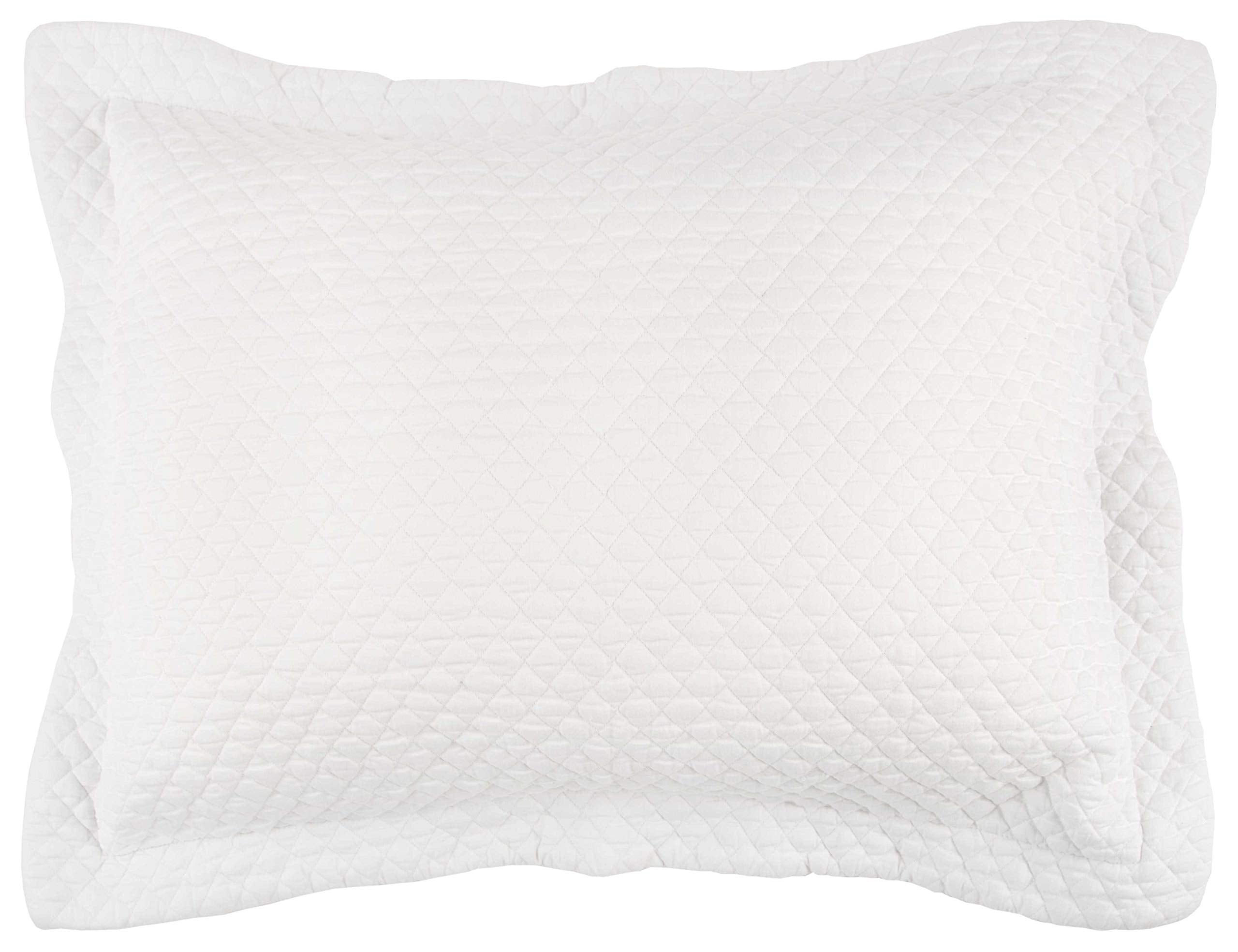 Rizzy Home | BQ4521 | Cotton King Sham | 20"x36" White/Neutral/ Solid