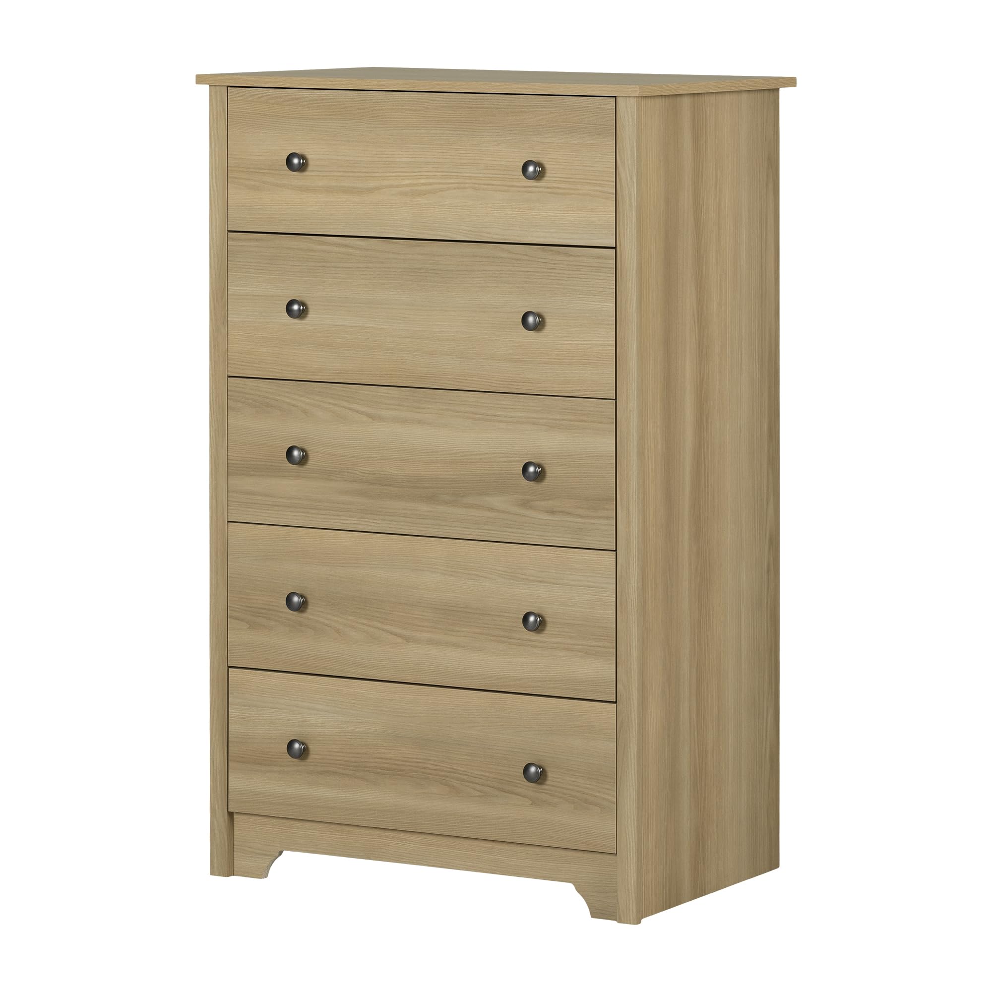 South Shore Vito 5-Drawer Chest Dresser, Natural Ash