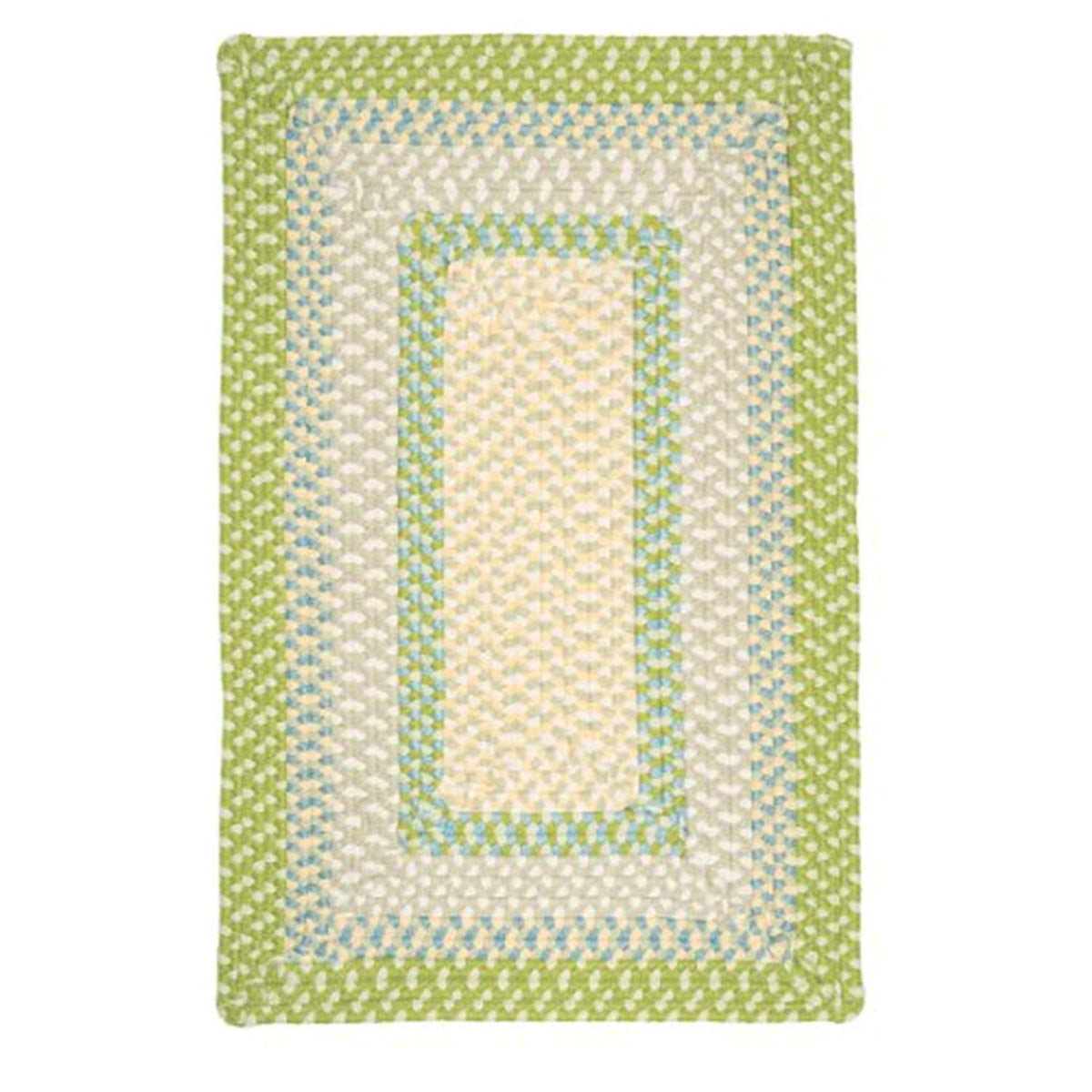 Colonial Mills Montego Rectangular 12' X 15' Braided Modern Area Rug In Green Stripes