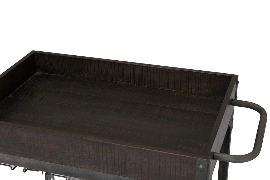 Best Quality Furniture Server Cart, Rustic Expresso