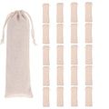 Bestonzon 20 Pcs Multifunction Cotton And Linen Pouch Bag Straw Carrying Case For Stainless Steel Drinking Straws Cutlery Fork S