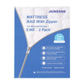 JUNESHE Twin Mattress Bag for Moving and Storage Cover -5 Mil Zipper Plastic Waterproof Mattress Storage Bag,77x41x14 inches,1 P