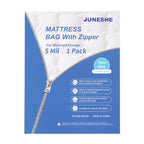 JUNESHE Twin Mattress Bag for Moving and Storage Cover -5 Mil Zipper Plastic Waterproof Mattress Storage Bag,77x41x14 inches,1 P