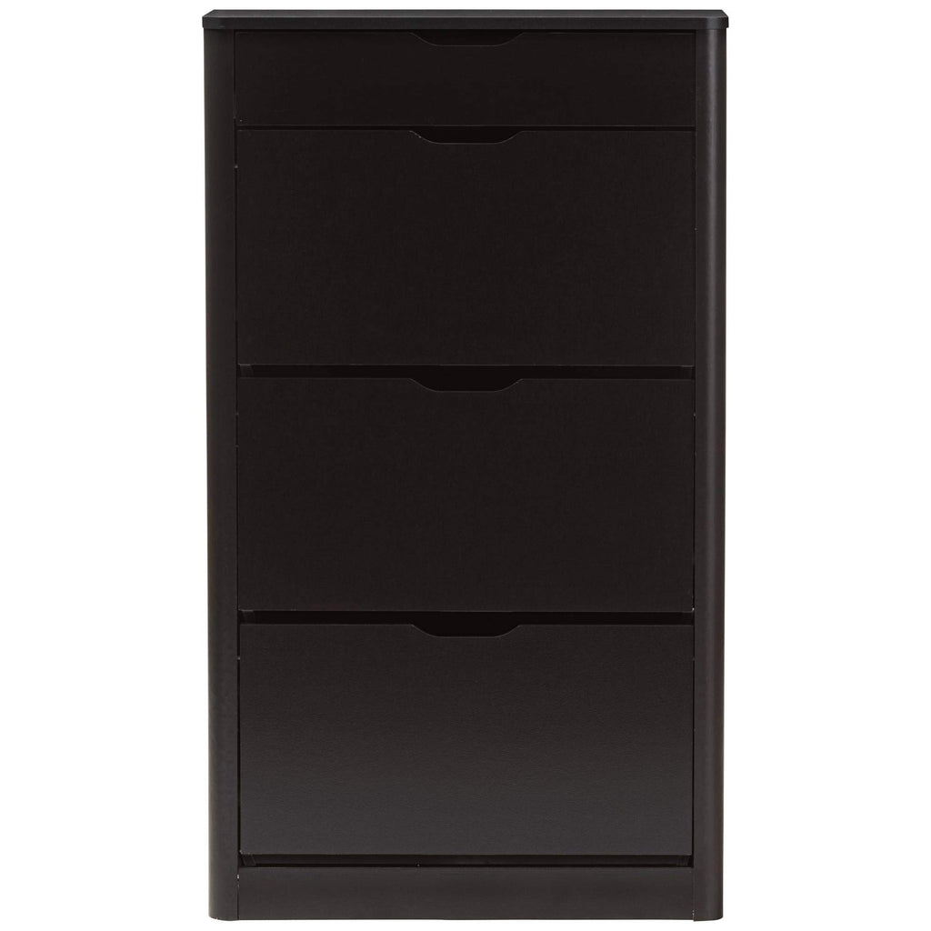 Baxton Studio Cayla Shoe Cabinet Black//Contemporary/Particle Board/MDF with PU Paper
