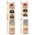 Homsorout 6Tier Modular Hanging Closet Organizer Shelves, Beige