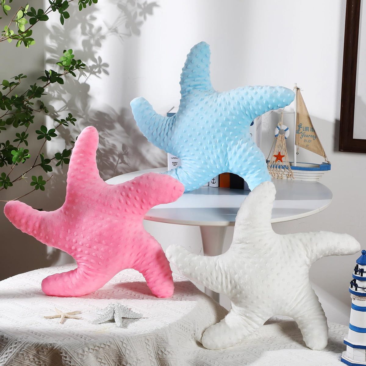 Starfish Pillow Beach Starfish Throw Pillows 20' Starfish Stuffed Animal Cute Plush Coastal Decor Ocean Star Pillow Plush Cushi