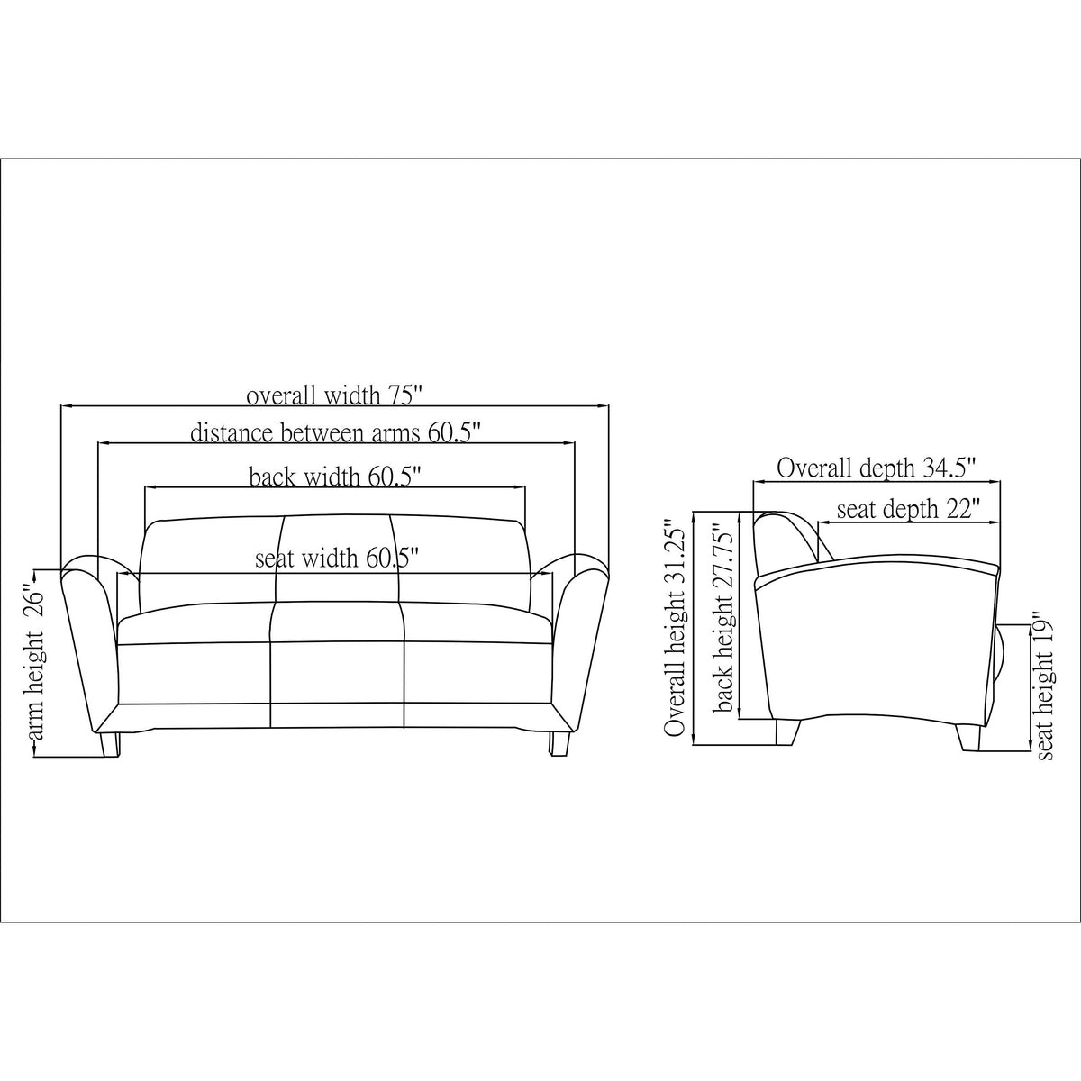 Lorell LLR68946 - Reception Seating Collection Sofa