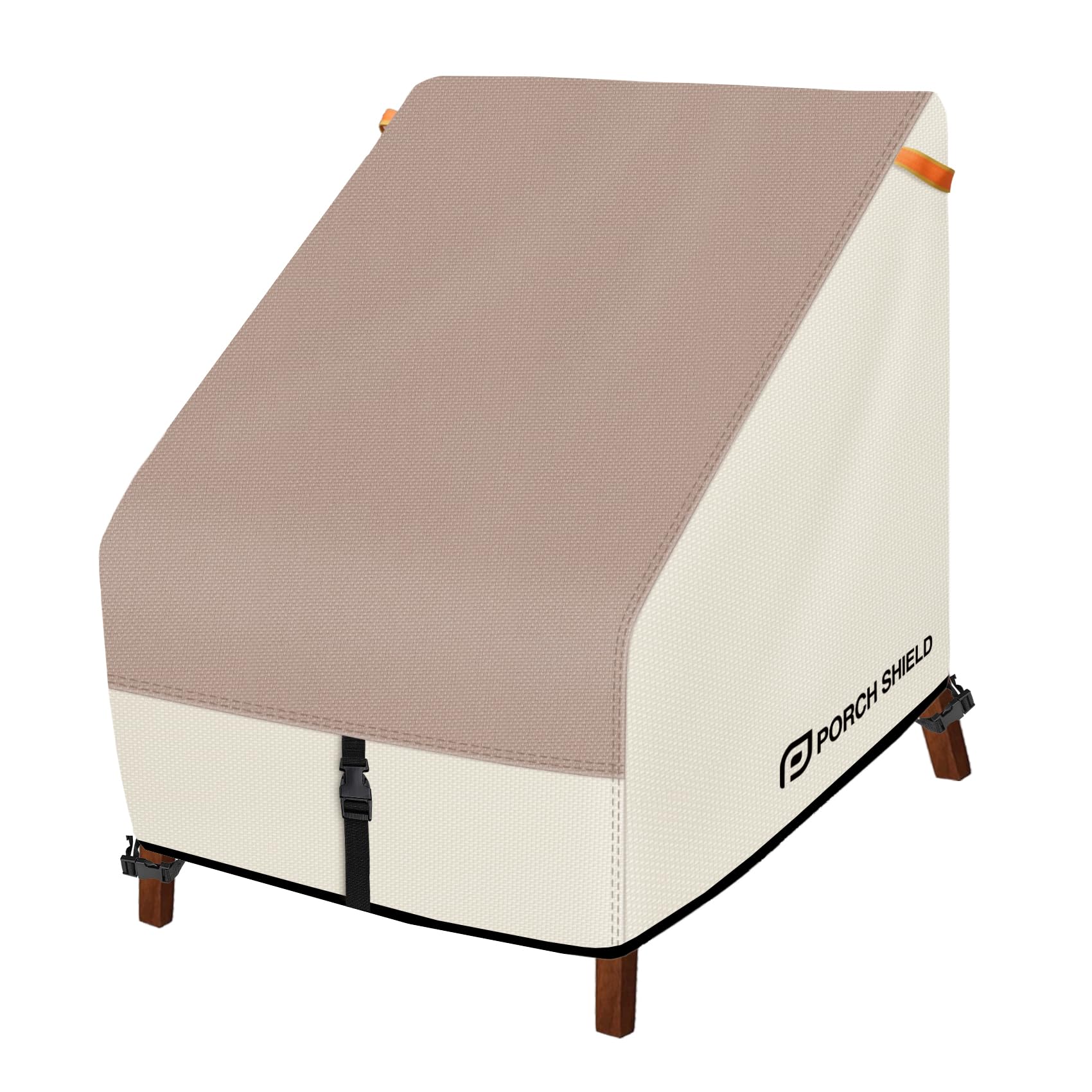 Porch Shield Patio Chair Covers - Waterproof Outdoor Lounge Deep Seat Adirondack Chair Cover - 34W x 37D x 36H inch, Light Tan &