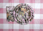 Havercamp Pink Camo Paper Party Plates | 8 Count | 7'' Round, Next Vista Pattern | Great For Bridal Themed Events, Bachelorette
