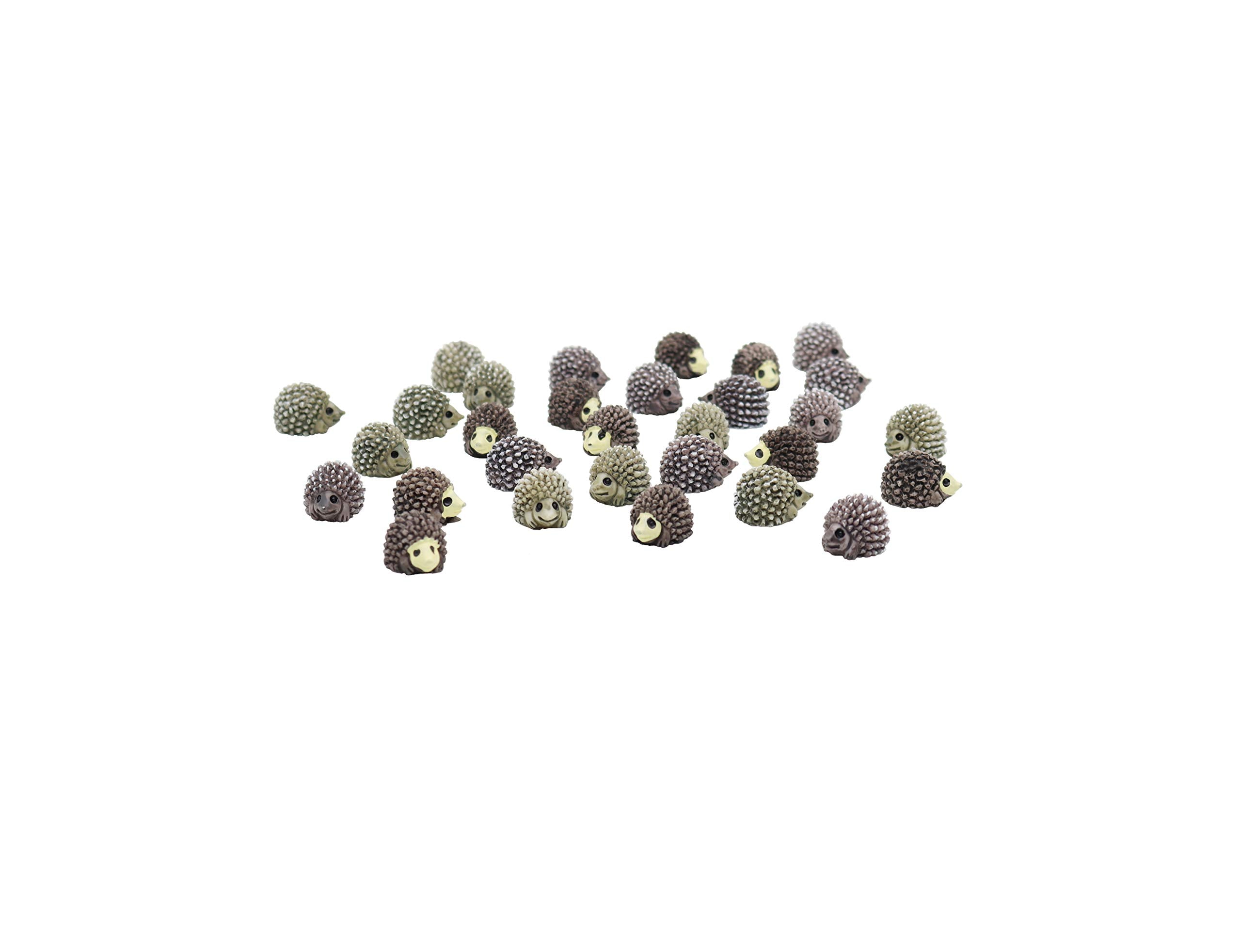 X Hot Popcorn 30 Pcs Mini Hedgehog Figurines, Miniature Moss Landscape Diy Garden Decor