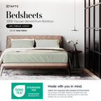 Tafts Bamboo Sheets Full Size Bed Sheets 5 Piece Set, Pure 100% Organic Bamboo, 17” Deep Pockets - Luxuriously Soft, Silky Smooth, Cooling, Double Stitched, Lifetime Quality Guarantee (Green)
