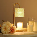 Candle Warmer Lamp, Candle Lamp Wax Warmer with 2 Bulbs, Timer & Dimmer 7-Levels, Fits Cup Jar Candle, Candle Top Melting, Cryst